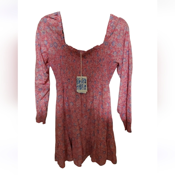 NWT Roller Rabbit Floral Merli Mini Dress - Pink L - Picture 4 of 6